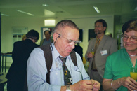 Peter Koppen bei der Vernissage seiner Ausstellung im Klinikum Mnchen Pasing am 22.04.2009
