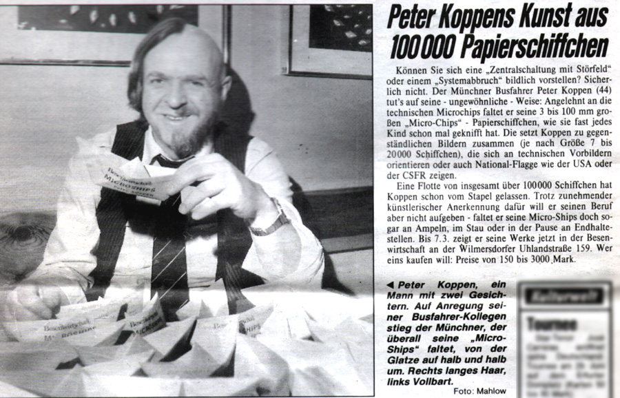 Peter Koppen PRESSE: Berliner Kurier, 26.02.1991