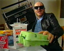 Peter Koppen in: "Die Zeit ist reif f�r Ernst Eisw�rfel" - Kinoversion anl�sslich des ersten "Ernst Eisw�rfel Festivals� 1991- Ausschnitte auf "YOU TUBE"