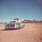 Peter Koppen in Australien (1968 bis 1970) - bei den Devils Marbles 90 Meilen hinter Tennant Creek auf dem Weg nach Alice Springs